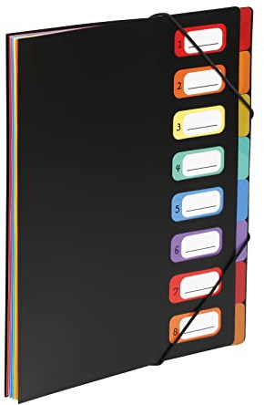 Viquel Rainbow Class - Trieur extensible - Porte document plastique - Organisateur de document - Grande capacité - 8 positions en polypropylène - A4