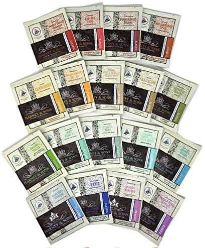 Harney & Sons Tea Gift Box Assorted Classic Tea Sachet Sampler Bundle 18 Count - Great for Birthday, Hostess and Co-worker Gifts