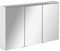FACKELMANN dreitüriger breiter Spiegelschrank Bad LED Beleuchtung 110 cm weiß matt Denver