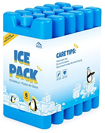 ilauke 6 Stück Kühlakkus für kühltasche, 200ml Wiederverwendbarer ultradünner Kühlelement, Kühltasche und Kühlbox Hält Lebensmittel Frisch und Getränk Kühlt für Lunch-Boxen Outdoor Picknick Camping