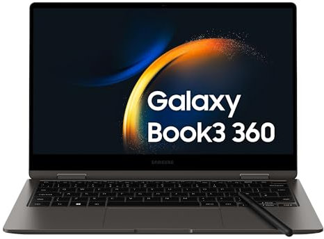 Samsung Galaxy Book3 360 Laptop, 3 anni di garanzia, 13.3 Super AMOLED, S Pen, Intel Core i7, 16GB RAM, 512GB SSD, Windows 11 Home, Graphite [Versione italiana]
