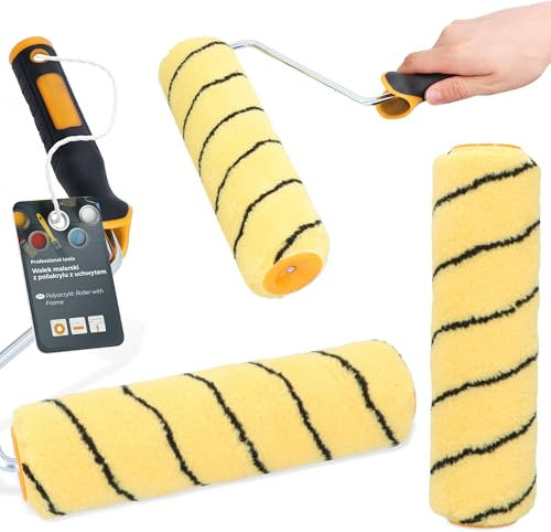 Rodillo Pintura 25 cm Recambio Laca Fachadas Pared Soporte Herramientas Pintor Trabajo Renovación Gran Absorción Deslizamiento Suave Acabado Profesional