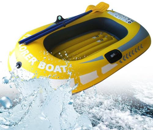 Kayak de Inflable - Canoa de Aire de PVC de Dos Personas, Barril de Agua Plegable Plegable, Jigging Plegable Pesado | Expedition River, Corredor de Corriente Brillante al Aire Libre
