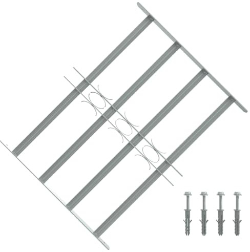 Grille de Fenêtre, Grille Défense de Protection Barre de Sécurité Réglable et 4 barres 500-650 mm