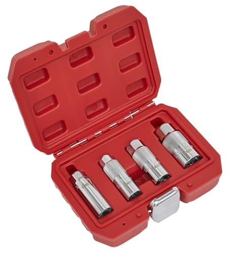 Sealey Ak6556 Spark Plug Socket Set 4Pc 3/8Sq Drive