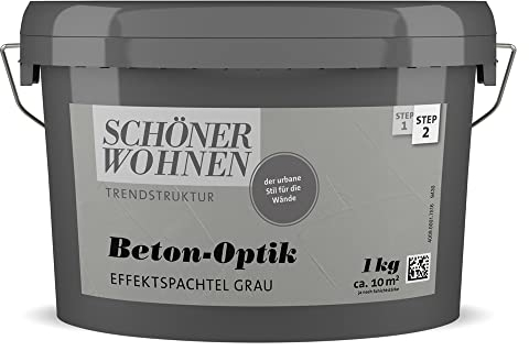 Beton-Optik Effektspachtel 1 kg grau Schöner Wohnen Trendstruktur