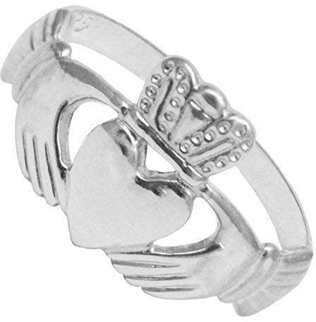 BJC© Sterling Silver Damklänning Claddagh Ring Storlek G - X, Sterlingsilver