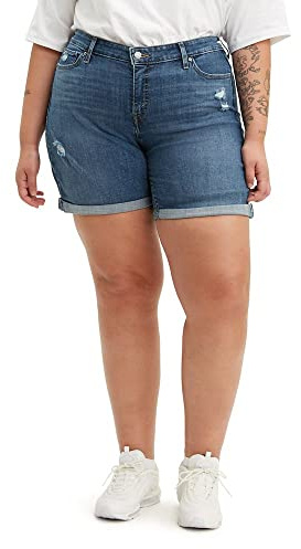 Levi's Women's Mid Length Shorts, hawaii Ocean, 39 (US 24)