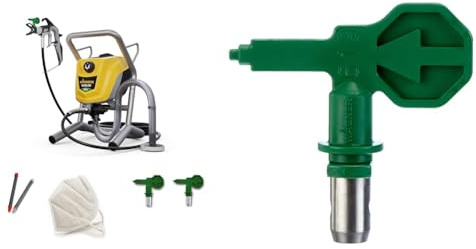 WAGNER Airless färgsprutsystem Control Pro 250 M luftlös färgspruta för emulsions-/latexfärger & WAGNER Control Pro HEA munstycke 619 till Control Pro Airless färgspruta för latexfärg, grön