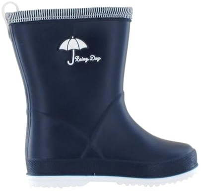 Be Only Botte de Pluie Enfant Rainy Day Imperméable pour Garçons et Filles Marine