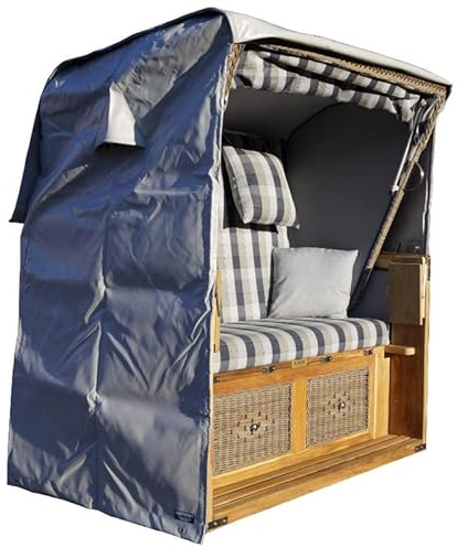 Strandkorb Schutzhülle LKW-Plane, grau 2,5 Sitzer 140cm XL