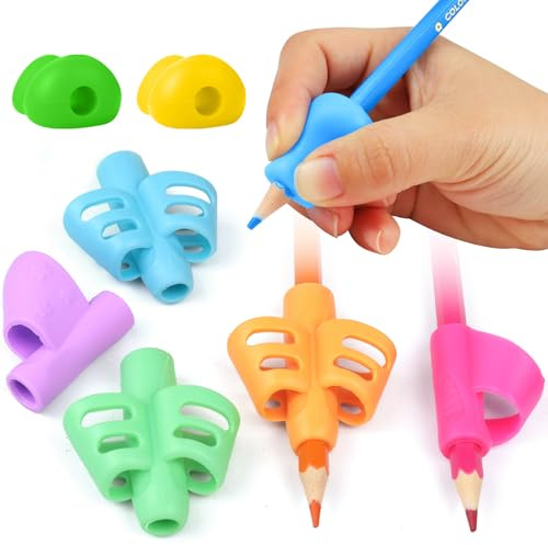 PROPOG Impugnatura Matita Bambini, 8 Pezzi Penna Matita Ergonomica Scrittura Strumento Correzione Della Postura Scrittura Strumento
