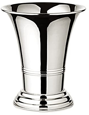 EDZARD Vas Tromba, höjd 15 cm, diameter upptill 14 cm, silverpläterad – modern tulpanvas, blomvas silver som bordsdekoration