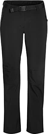 Maier Sports Tech Pants W, Warme Damen Wanderhose, Wasserabweisende Softshell-Outdoorhose für Trekking und Hiking, PFC-frei, mSTRETCH pro 2 & stormprotec-Technologie, Schwarz, 40 (W31/L31)