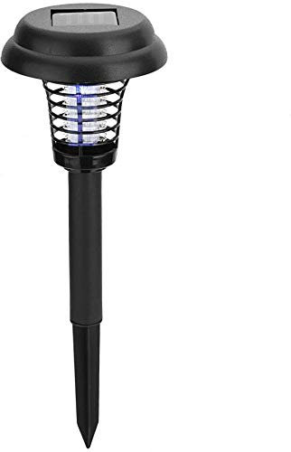 eecoo Solar Bug Zapper Solar Power Insect Trap Zapper Electronic Mosquito Bugs Killer LED Light Outdoor Garden Lawn Lamp for Residential Area Garden Park Tourist Area Street Lamp Repellent Insect