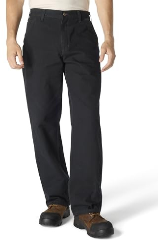 Carhartt Men's Relaxed Straight Twill Dungaree, Black, W35 x L32
