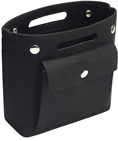 Soyizom Mini Organizer Filz Taschen Innentaschen Einkaufstasche Geldbörse Organisator einfügen für Speedy Neverfull NeoNoe Noe BB,Schwarz