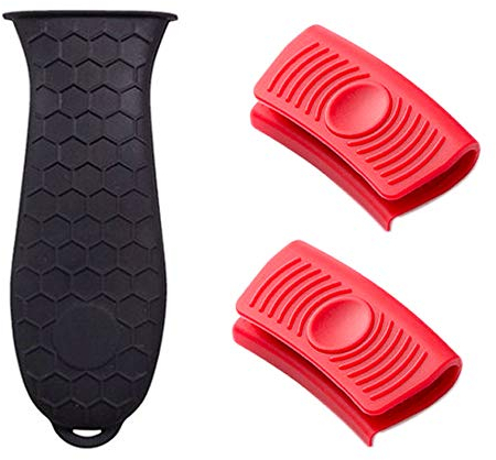 Silicone pot holder,Spespo Pan Handle Cover for Cast Iron Skillets Frying Pan & Griddle pan,3 pack