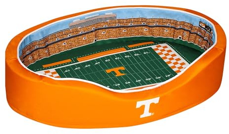 StadiumSpot Officially Licensed NCAA Premium Oval Dog Bed, Tennessee, Medium
