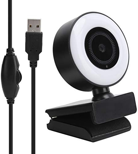 COMS Full HD 1080p USB-webbkamera, webbkamera med mikrofon, fast fokus/ingen drivrutin, för online-lärande med stationär dator