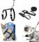 Katzengeschirr mit Leine, Verstellbare Geschirre Katzenleine, Nylon Geschirre Katzenleine, Katzengeschirr Ausbruchsicher 120cm, Ausbruchsichere Katzenweste mit Leine für Kätzchen Welpe Kaninchen