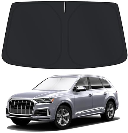 D-Lumina Parasol para Parabrisas para Accesorios Au.di Q7 2021, Parasol para Parabrisas Delantero, Protector de Parabrisas de Coche contra los Rayos UV, Plegable y Portátil