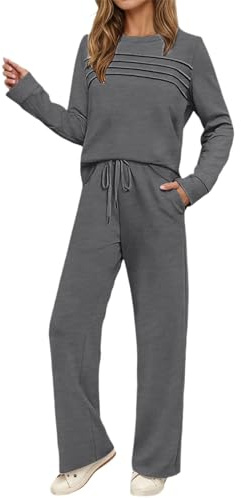 Co Ord Sets for Women Summer Travel Airport Outfits Tracksuit Full Set 2 Piece Lounge Wear Sets Cotton brown black white Leisure Suits Y2k Sweatshirts Jogger Sweatpants Set Gym Activewear Spring XS XL