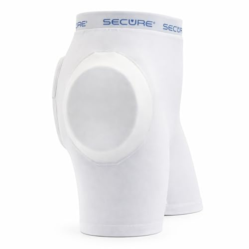 Secure Safety Solutions Hip Protectors for Elderly - Padded Shorts with Removable Tailbone Pad for Fall Injury Prevention, Fracture Protection - Low Profile Impact Absorption Underwear for Men & Women
