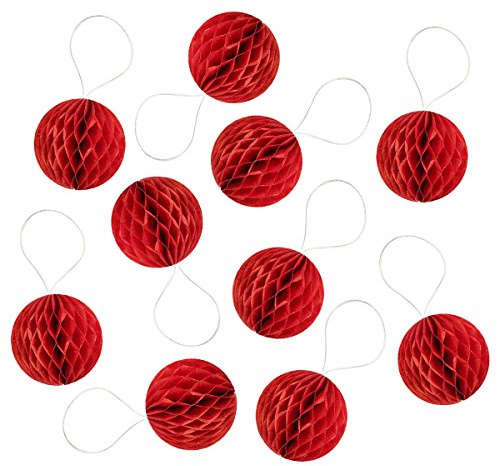 Allydrew Sfere a nido d'ape da 5,1 cm (set da 10), rosso