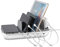 Ladestation Family Evo 63W mit PD, Wireless Charger und Kabeln, grau/weiß