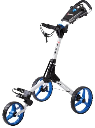 Skymax Golf CUBE 3 Drücken Folding Trolley Compact Design Wagen - Weiß/Blau