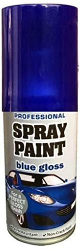 Elito Home & Garden® Blue Gloss Spray Paint 400ml | Professional Quality | Ideal and Perfect Finish for Cars, Bikes, Vans, Metal and Wood (Pack of 1 - 400 ml, Blue Gloss)