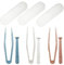 3 Packs Contact Lens Applicator Contact Lens Remover Tools and Contact Lens Tweezers Contact Lens Suction Stick Handler with Storage Case, Pink, Blue, White