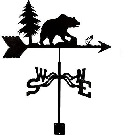 EICOFF Squisito Ornamento di banderuola in Metallo Banderuola in Metallo con Ornamento a Forma di Orso