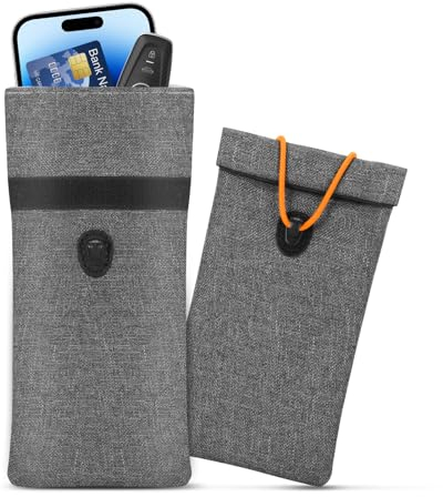 ONEVER Faraday-Tasche, 2er-Pack Käfigschutz, Faraday-Schlüsselanhänger-Schutz, Autoschlüssel-Signalblockierbox, Diebstahlsichere Signalblockierkäfige