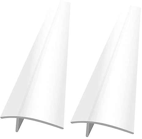 Mikinona Küchenherd Silikon Spaltabdeckung Herdschutz Ofen Lückenverschluss Hitzebeständig Flexible Abdeckungen 2 Stück Weiß Für Herdarten