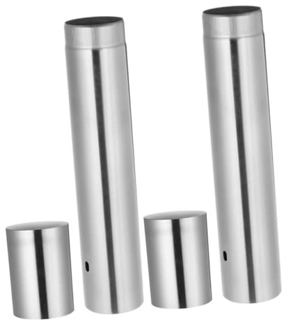 Alipis 2pezzi Tubo in Acciaio Inossidabile Per Spiedini Da Barbecue Riutilizzabili Contenitore Per Affumicare e Riporre Spiedini Accessori Per Barbecue