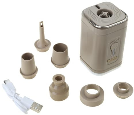 ZYKEJJDDAK Elektrische Luftpumpen Mit Campingleuchten Tragbare Kleine Luftmatratzenpumpen Für Airs Matratze Pool Schwimmen Einfach Zu Bedienen