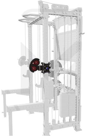 LAT Pulley System for Home Gym, 180 Degree Rotation Silent Cable Machine Attachment, Universal Fit for Power Cages and Squat Racks