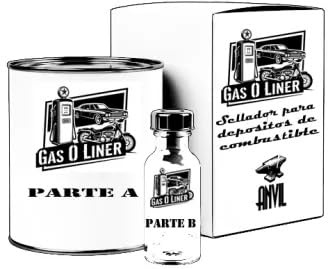 Gas-O-Liner Anvil, Sellador para Depósitos de Combustible, Kit de Dos Partes A y B, para Reparación de Tanques