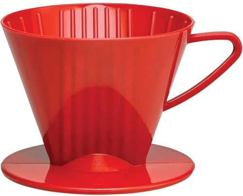 1 st. pour over kaffebryggarfilterkon, storlek 2, brygger upp till 6 koppar, enkel användning, rikt, aromatiskt kaffe, plastdesign pour over kaffebryggare