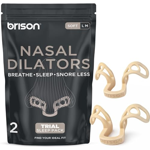 Brison Nasal Dilators for Snoring & Better Sleep, Nostril Opener 2-Pack | Brison Soft Nasal Dilators Running: Anti Snoring Nose Vents and Airflow Expander for Stuffy Nose Relief, Better Sleep