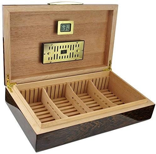 GERMANUS Humidor Licca con Digital igrometro e GERMANUS Cristallo Umidificatore per i Sigari
