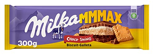 Milka Schokoladen-Tafel Choco-Swing, 300g (Milka-Schokolade mit Keks)