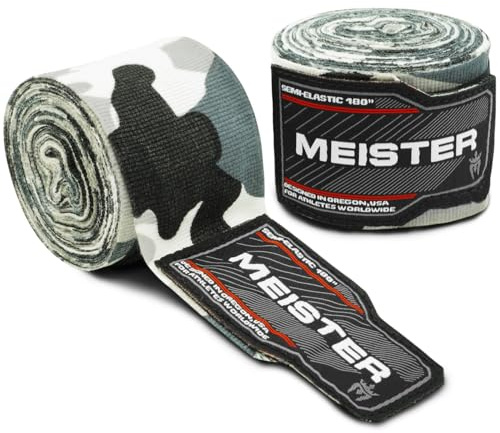 Meister 45 cm halvelastiska handomslag för vuxna för MMA och boxning (par)