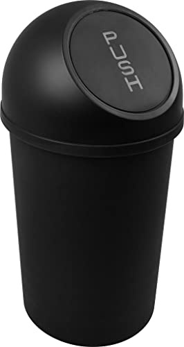 helit H2401195 - Push-Abfallbehälter „the flip“ 13 L, schwarz