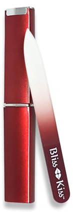 Bliss Kiss Simply Crystal Czech Glass Nail File, Small, with Case