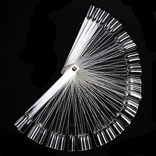 Momola 50pcs Ongles Art astuces de démonstration de Couleur de Vernis à Ongles échantillon de Nuancier,Choix parfait pour votre mode ongles (Clair)