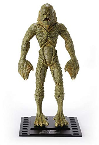 BendyFigs Creature from The Black Lagoon by The Noble Collection - Officially Licensed 19cm Gill-Man Bendable Toy Posable Collectable Doll Figures with Stand - for Kids & Adults