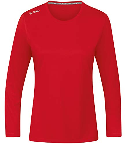JAKO Damen Longsleeve Run 2.0, Sportrot, 38
